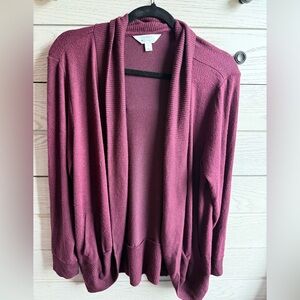 Market & Spruce Deep Burgundy Cardigan